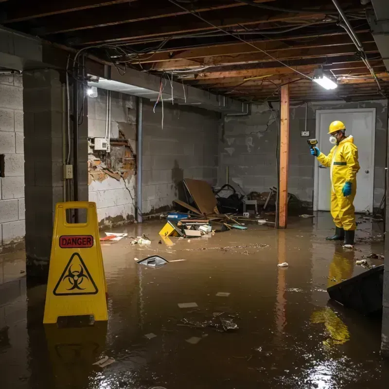 Flooded Basement Electrical Hazard in Elizabeth, CO Property